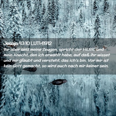 Picture 02 - Jesaja 43:10 LUTH1912 - Ihr aber seid meine Zeugen, spricht der HERR, und - Bible Verse Picture