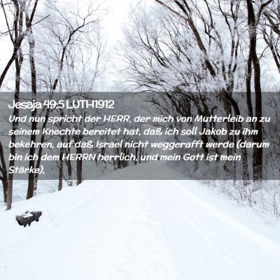 Picture 02 - Jesaja 49:5 LUTH1912 - Und nun spricht der HERR, der mich von Mutterleib - Bible Verse Picture