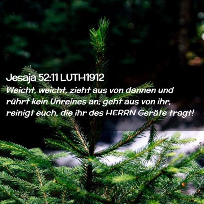 Picture 02 - Jesaja 52:11 LUTH1912 - Weicht, weicht, zieht aus von dannen und rührt - Bible Verse Picture
