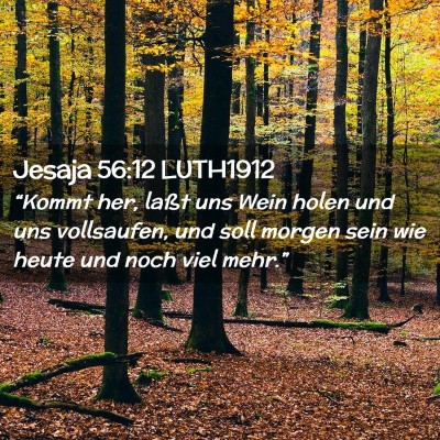 Picture 02 - Jesaja 56:12 LUTH1912 - “Kommt her, laßt uns Wein holen und uns - Bible Verse Picture