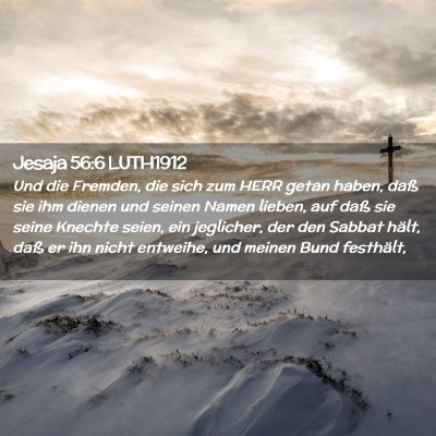 Picture 02 - Jesaja 56:6 LUTH1912 - Und die Fremden, die sich zum HERR getan haben, - Bible Verse Picture