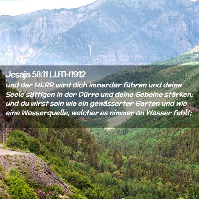 Picture 02 - Jesaja 58:11 LUTH1912 - und der HERR wird dich immerdar führen und deine - Bible Verse Picture