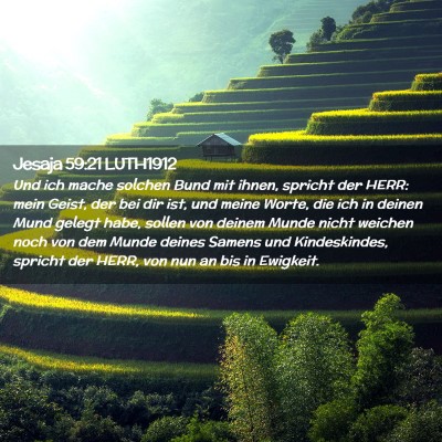 Picture 02 - Jesaja 59:21 LUTH1912 - Und ich mache solchen Bund mit ihnen, spricht der - Bible Verse Picture