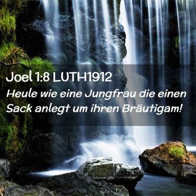 Picture 02 - Joel 1:8 LUTH1912 - Heule wie eine Jungfrau die einen Sack anlegt um - Bible Verse Picture