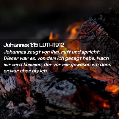 Picture 02 - Johannes 1:15 LUTH1912 - Johannes zeugt von ihm, ruft und spricht: Dieser - Bible Verse Picture