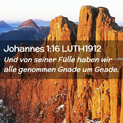 Picture 02 - Johannes 1:16 LUTH1912 - Und von seiner Fülle haben wir alle genommen - Bible Verse Picture