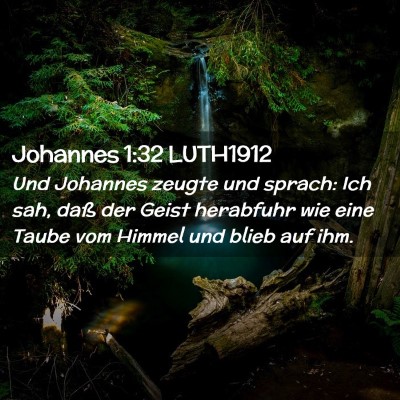 Picture 02 - Johannes 1:32 LUTH1912 - Und Johannes zeugte und sprach: Ich sah, daß der - Bible Verse Picture