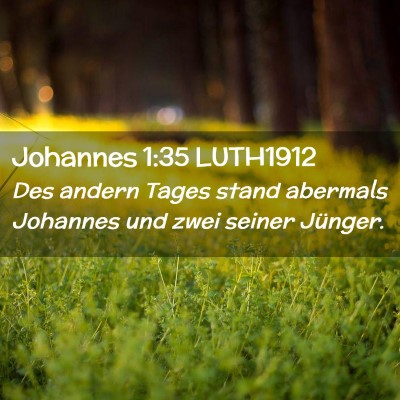 Picture 02 - Johannes 1:35 LUTH1912 - Des andern Tages stand abermals Johannes und zwei - Bible Verse Picture