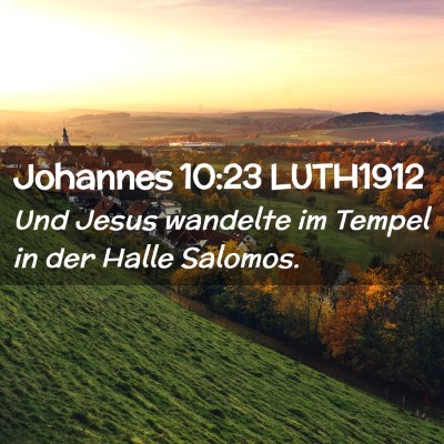 Picture 02 - Johannes 10:23 LUTH1912 - Und Jesus wandelte im Tempel in der Halle - Bible Verse Picture