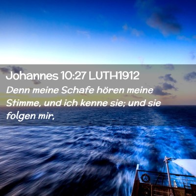 Picture 02 - Johannes 10:27 LUTH1912 - Denn meine Schafe hören meine Stimme, und ich - Bible Verse Picture