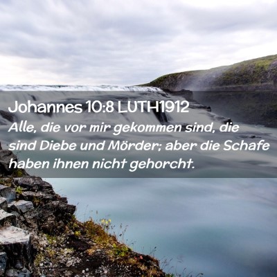 Picture 02 - Johannes 10:8 LUTH1912 - Alle, die vor mir gekommen sind, die sind Diebe - Bible Verse Picture