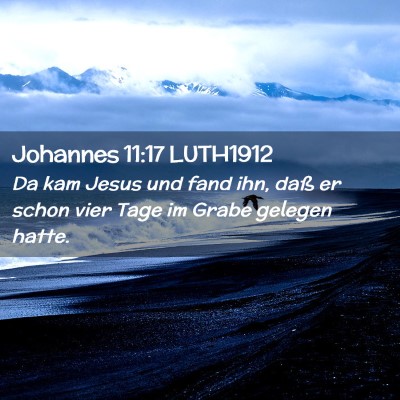Picture 02 - Johannes 11:17 LUTH1912 - Da kam Jesus und fand ihn, daß er schon vier - Bible Verse Picture