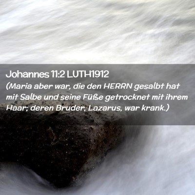 Picture 02 - Johannes 11:2 LUTH1912 - (Maria aber war, die den HERRN gesalbt hat mit - Bible Verse Picture