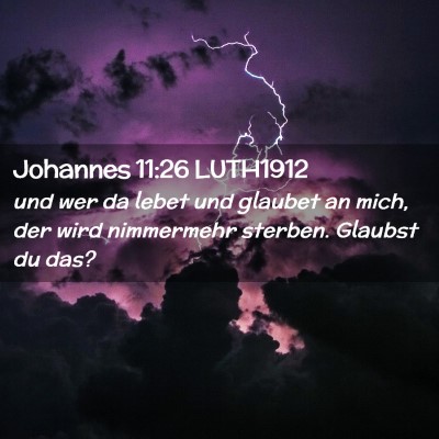 Picture 02 - Johannes 11:26 LUTH1912 - und wer da lebet und glaubet an mich, der wird - Bible Verse Picture