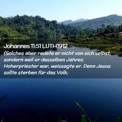 Picture 02 - Johannes 11:51 LUTH1912 - (Solches aber redete er nicht von sich selbst, - Bible Verse Picture