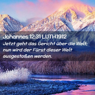 Picture 02 - Johannes 12:31 LUTH1912 - Jetzt geht das Gericht über die Welt; nun wird - Bible Verse Picture