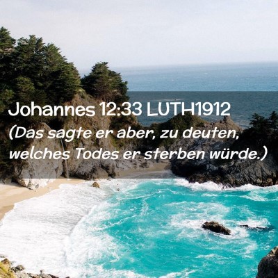 Picture 02 - Johannes 12:33 LUTH1912 - (Das sagte er aber, zu deuten, welches Todes er - Bible Verse Picture