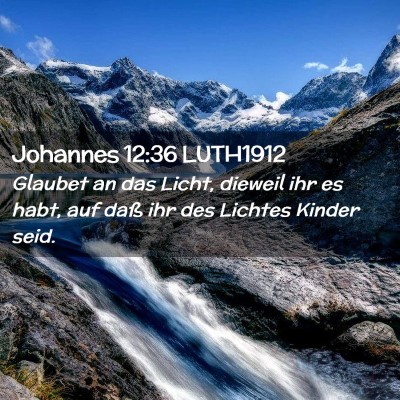 Picture 02 - Johannes 12:36 LUTH1912 - Glaubet an das Licht, dieweil ihr es habt, auf - Bible Verse Picture