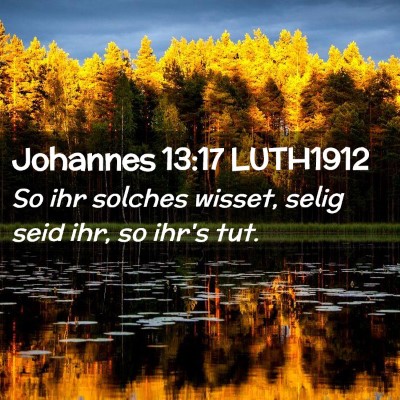 Picture 02 - Johannes 13:17 LUTH1912 - So ihr solches wisset, selig seid ihr, so ihr's - Bible Verse Picture