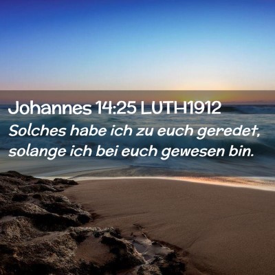 Picture 02 - Johannes 14:25 LUTH1912 - Solches habe ich zu euch geredet, solange ich bei - Bible Verse Picture