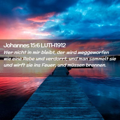 Picture 02 - Johannes 15:6 LUTH1912 - Wer nicht in mir bleibt, der wird weggeworfen wie - Bible Verse Picture