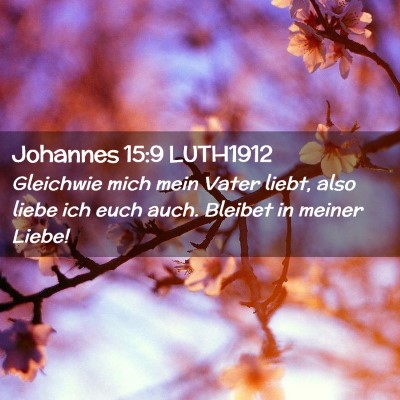Picture 02 - Johannes 15:9 LUTH1912 - Gleichwie mich mein Vater liebt, also liebe ich - Bible Verse Picture
