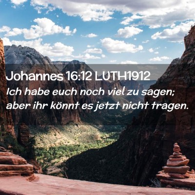 Picture 02 - Johannes 16:12 LUTH1912 - Ich habe euch noch viel zu sagen; aber ihr könnt - Bible Verse Picture