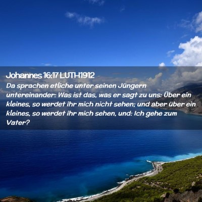 Picture 02 - Johannes 16:17 LUTH1912 - Da sprachen etliche unter seinen Jüngern - Bible Verse Picture