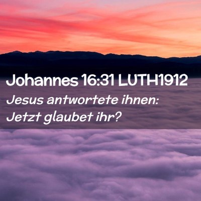 Picture 02 - Johannes 16:31 LUTH1912 - Jesus antwortete ihnen: Jetzt glaubet - Bible Verse Picture