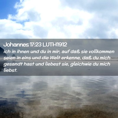 Picture 02 - Johannes 17:23 LUTH1912 - ich in ihnen und du in mir, auf daß sie - Bible Verse Picture