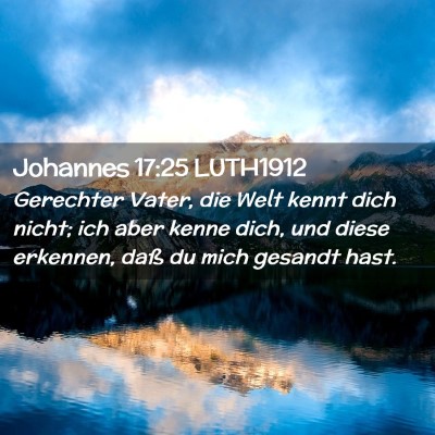 Picture 02 - Johannes 17:25 LUTH1912 - Gerechter Vater, die Welt kennt dich nicht; ich - Bible Verse Picture