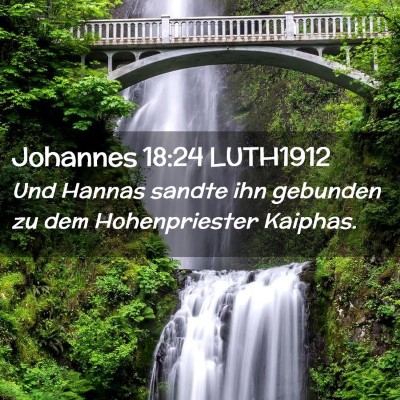 Picture 02 - Johannes 18:24 LUTH1912 - Und Hannas sandte ihn gebunden zu dem - Bible Verse Picture
