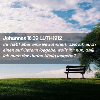 Picture 02 - Johannes 18:39 LUTH1912 - Ihr habt aber eine Gewohnheit, daß ich euch - Bible Verse Picture
