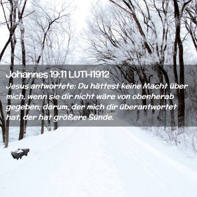 Picture 02 - Johannes 19:11 LUTH1912 - Jesus antwortete: Du hättest keine Macht über - Bible Verse Picture