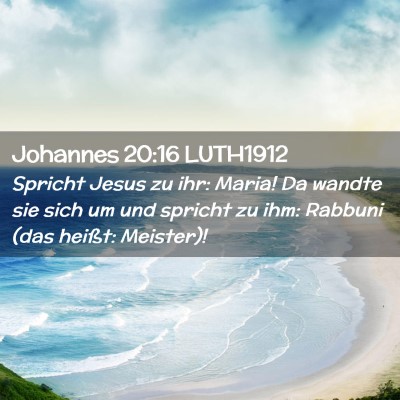 Picture 02 - Johannes 20:16 LUTH1912 - Spricht Jesus zu ihr: Maria! Da wandte sie sich - Bible Verse Picture