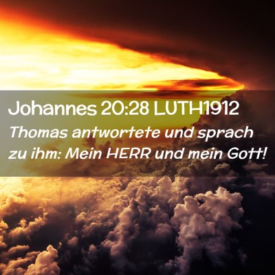 Picture 02 - Johannes 20:28 LUTH1912 - Thomas antwortete und sprach zu ihm: Mein HERR - Bible Verse Picture