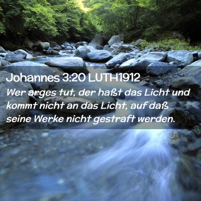 Picture 02 - Johannes 3:20 LUTH1912 - Wer arges tut, der haßt das Licht und kommt - Bible Verse Picture