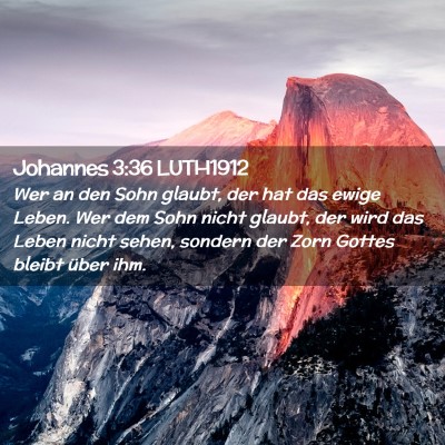 Picture 02 - Johannes 3:36 LUTH1912 - Wer an den Sohn glaubt, der hat das ewige Leben. - Bible Verse Picture