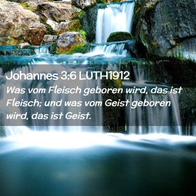Picture 02 - Johannes 3:6 LUTH1912 - Was vom Fleisch geboren wird, das ist Fleisch; - Bible Verse Picture