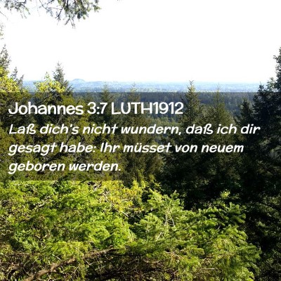 Picture 02 - Johannes 3:7 LUTH1912 - Laß dich's nicht wundern, daß ich dir gesagt - Bible Verse Picture