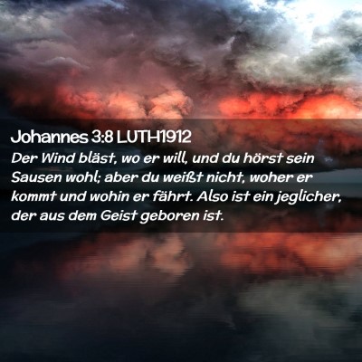 Picture 02 - Johannes 3:8 LUTH1912 - Der Wind bläst, wo er will, und du hörst sein - Bible Verse Picture