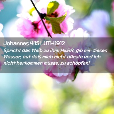 Picture 02 - Johannes 4:15 LUTH1912 - Spricht das Weib zu ihm: HERR, gib mir dieses - Bible Verse Picture