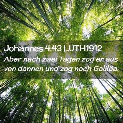 Picture 02 - Johannes 4:43 LUTH1912 - Aber nach zwei Tagen zog er aus von dannen und - Bible Verse Picture