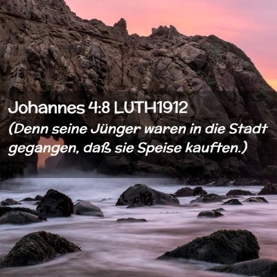 Picture 02 - Johannes 4:8 LUTH1912 - (Denn seine Jünger waren in die Stadt gegangen, - Bible Verse Picture