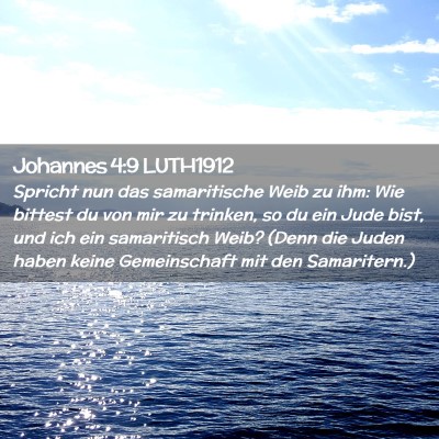 Picture 02 - Johannes 4:9 LUTH1912 - Spricht nun das samaritische Weib zu ihm: Wie - Bible Verse Picture