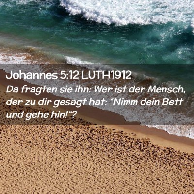 Picture 02 - Johannes 5:12 LUTH1912 - Da fragten sie ihn: Wer ist der Mensch, der zu - Bible Verse Picture