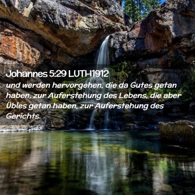 Picture 02 - Johannes 5:29 LUTH1912 - und werden hervorgehen, die da Gutes getan haben, - Bible Verse Picture