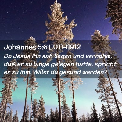 Picture 02 - Johannes 5:6 LUTH1912 - Da Jesus ihn sah liegen und vernahm, daß er so - Bible Verse Picture