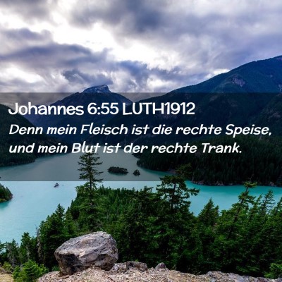 Picture 02 - Johannes 6:55 LUTH1912 - Denn mein Fleisch ist die rechte Speise, und mein - Bible Verse Picture