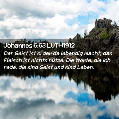Picture 02 - Johannes 6:63 LUTH1912 - Der Geist ist's, der da lebendig macht; das - Bible Verse Picture